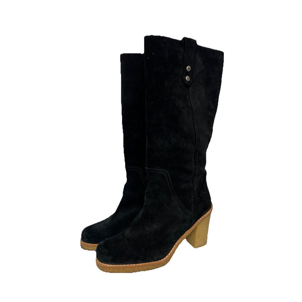 Ugg Australia Josie Tall Suede Leather Convertible Pull-on Boots Size 9.5 US